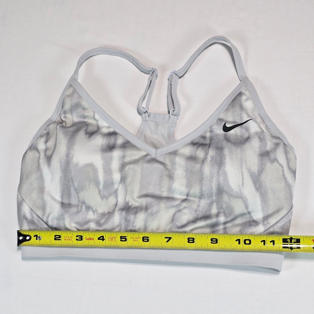 Nike Dri-FIT Indy Sports Bra Medium Grey White Marble Print 832096-012 - Picture 7 of 8